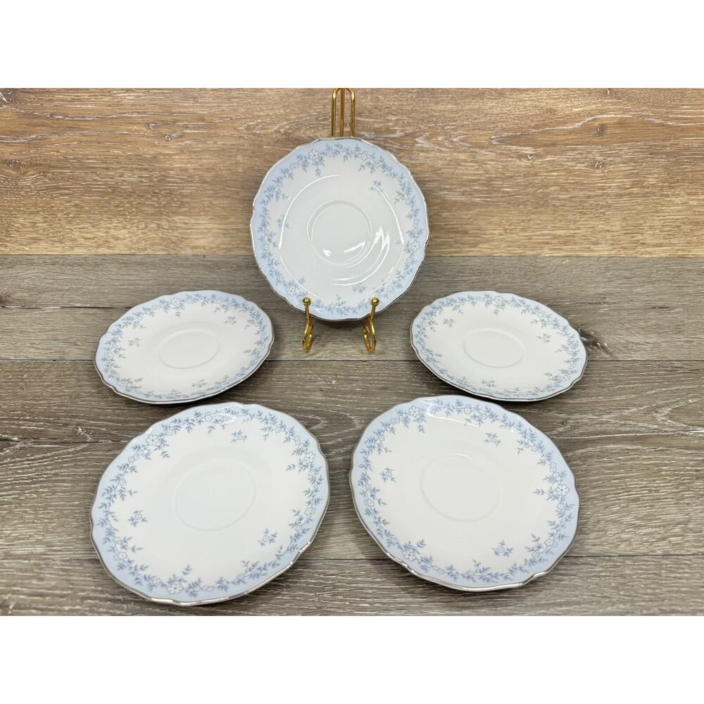 Franconia Delphine Krautheim Saucer 6” Bavaria Germany ~Set Of 5